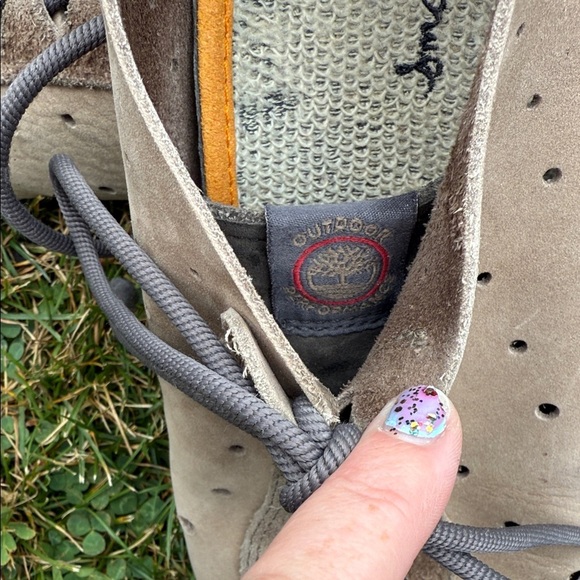 Timberland Tan and Gray Sneakers size 9/9.5 - Picture 3 of 9